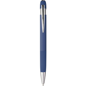 Notizbuchset Tarek | Recyceltes Kunstleder | A5 | Mit Kugelschreiber – Blau bedrucken, Art.-Nr. 005999999_1274009