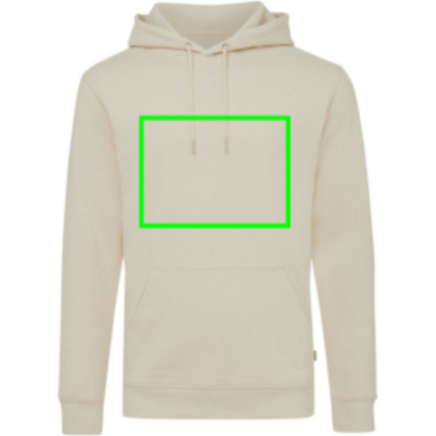 IQONIQ Torres ungefärbter Hoodie aus recycelter Baumwolle natural raw bedrucken, Art.-Nr. T9401.018.4XL