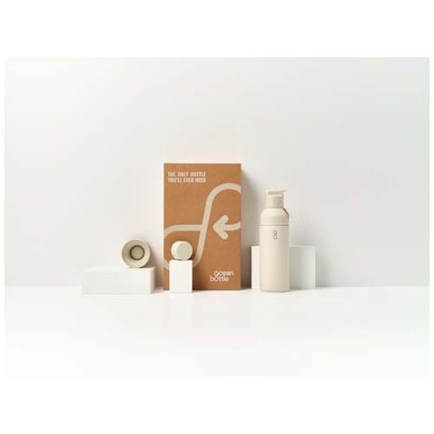Ocean Bottle 500 ml 3 in 1 Set, Sandstone bedrucken, Art.-Nr. 11318506