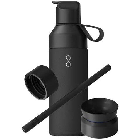 Ocean Bottle 500 ml 3 in 1 Set, Obsidian Black bedrucken, Art.-Nr. 11318590 Ocean Bottle 500 ml 3 in 1 Set, Obsidian Black bedrucken, Art.-Nr. 11318590