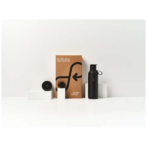 Ocean Bottle 500 ml 3 in 1 Set, Obsidian Black bedrucken, Art.-Nr. 11318590 Ocean Bottle 500 ml 3 in 1 Set, Obsidian Black bedrucken, Art.-Nr. 11318590