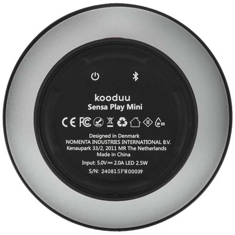 Kooduu Sensa Play Mini Tragbarer JBL Lautsprecher mit Leuchte, anthrazit bedrucken, Art.-Nr. 12445184