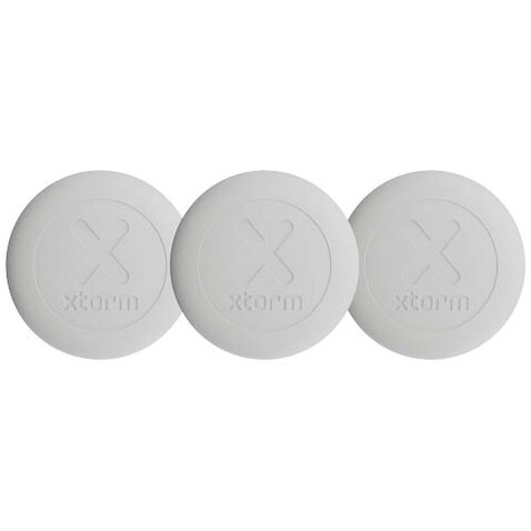 Xtorm XTAG2A wasserfeste Reise-Smart-Tags, 3er Set, Ash white melange bedrucken, Art.-Nr. 12447702