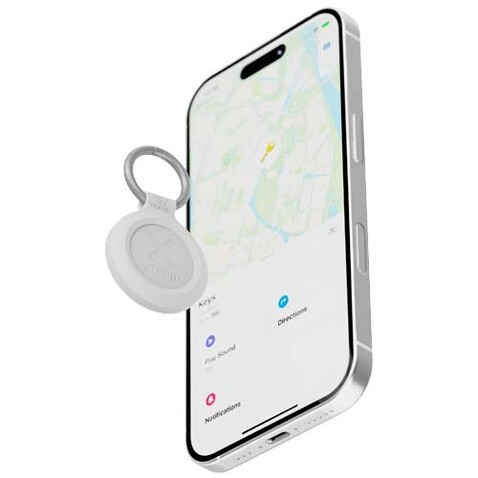 Xtorm XTAG2A0 wasserfester Reise-Smart-Tag, Ash white melange bedrucken, Art.-Nr. 12447802
