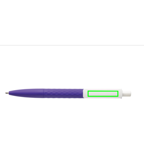 X3-Stift mit Smooth-Touch lila, weiß bedrucken, Art.-Nr. P610.966