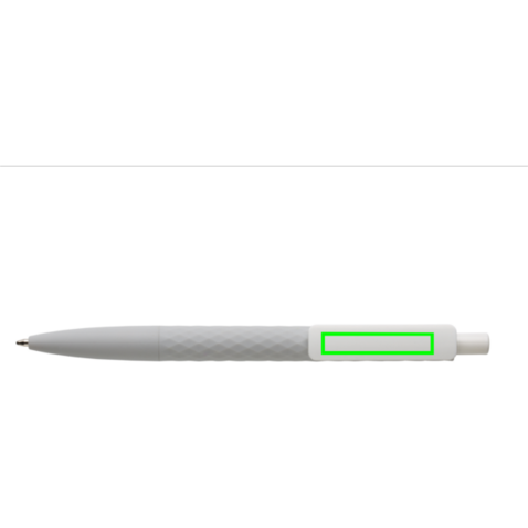 X3-Stift mit Smooth-Touch grau, weiß bedrucken, Art.-Nr. P610.962