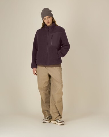 Brooker - Die Relaxed Unisex-Sherpajacke - Red Brown - 3XL bedrucken, Art.-Nr. STJU248C1163X