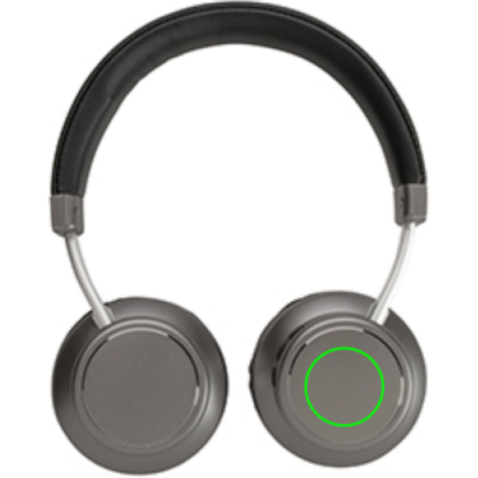 Swiss Peak Kopfhörer V3 grau, schwarz bedrucken, Art.-Nr. P329.451