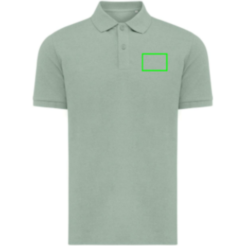 IQONIQ Yosemite Piqué-Poloshirt aus recycelter Baumwolle Iceberg green bedrucken, Art.-Nr. T9200.023.5XL