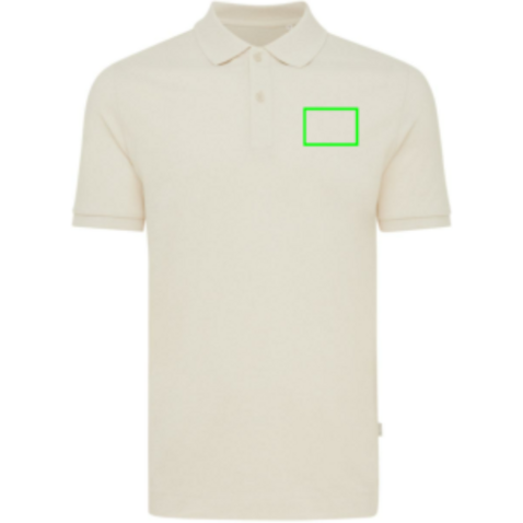 IQONIQ Yosemite Piqué-Poloshirt aus recycelter Baumwolle natural raw bedrucken, Art.-Nr. T9200.018.XS