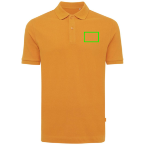 IQONIQ Yosemite Piqué-Poloshirt aus recycelter Baumwolle sundial orange bedrucken, Art.-Nr. T9200.012.S