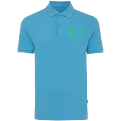 IQONIQ Yosemite Piqué-Poloshirt aus recycelter Baumwolle tranquil blue bedrucken, Art.-Nr. T9200.010.5XL