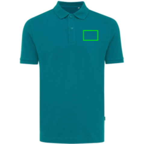 IQONIQ Yosemite Piqué-Poloshirt aus recycelter Baumwolle verdigris bedrucken, Art.-Nr. T9200.009.XL