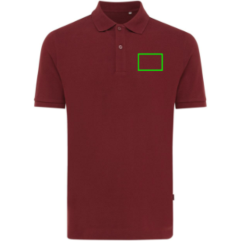 IQONIQ Yosemite Piqué-Poloshirt aus recycelter Baumwolle burgunderrot bedrucken, Art.-Nr. T9200.007.XS