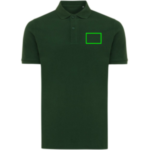 IQONIQ Yosemite Piqué-Poloshirt aus recycelter Baumwolle forest green bedrucken, Art.-Nr. T9200.005.XL