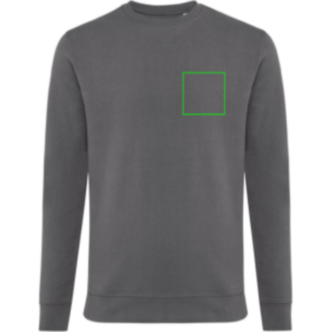 IQONIQ Zion Rundhals-Sweater aus recycelter Baumwolle anthrazit bedrucken, Art.-Nr. T9300.019.XXL IQONIQ Zion Rundhals-Sweater aus recycelter Baumwolle anthrazit bedrucken, Art.-Nr. T9300.019.XXL