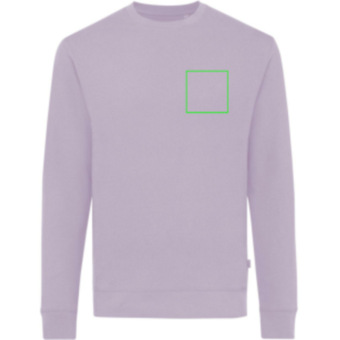 IQONIQ Zion Rundhals-Sweater aus recycelter Baumwolle lavender bedrucken, Art.-Nr. T9300.011.XS IQONIQ Zion Rundhals-Sweater aus recycelter Baumwolle lavender bedrucken, Art.-Nr. T9300.011.XS