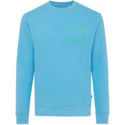IQONIQ Zion Rundhals-Sweater aus recycelter Baumwolle tranquil blue bedrucken, Art.-Nr. T9300.010.XXXL IQONIQ Zion Rundhals-Sweater aus recycelter Baumwolle tranquil blue bedrucken, Art.-Nr. T9300.010.XXXL