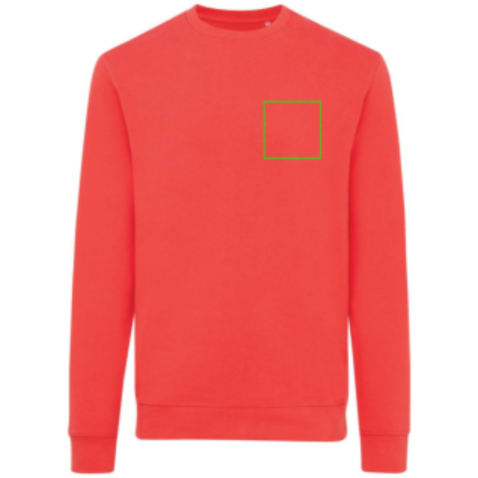 IQONIQ Zion Rundhals-Sweater aus recycelter Baumwolle luscious red bedrucken, Art.-Nr. T9300.008.XXL IQONIQ Zion Rundhals-Sweater aus recycelter Baumwolle luscious red bedrucken, Art.-Nr. T9300.008.XXL