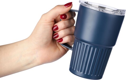 Recycelter Edelstahl-Reisebecher mit doppelter Wand (450 ml) von Calo – Grün bedrucken, Art.-Nr. 004999999_1267377 Recycelter Edelstahl-Reisebecher mit doppelter Wand (450 ml) von Calo – Grün bedrucken, Art.-Nr. 004999999_1267377