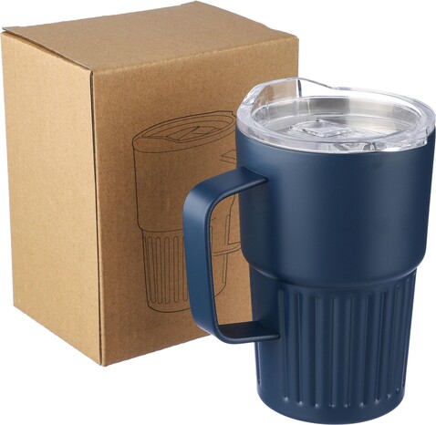 Recycelter Edelstahl-Reisebecher mit doppelter Wand (450 ml) von Calo – Grün bedrucken, Art.-Nr. 004999999_1267377 Recycelter Edelstahl-Reisebecher mit doppelter Wand (450 ml) von Calo – Grün bedrucken, Art.-Nr. 004999999_1267377