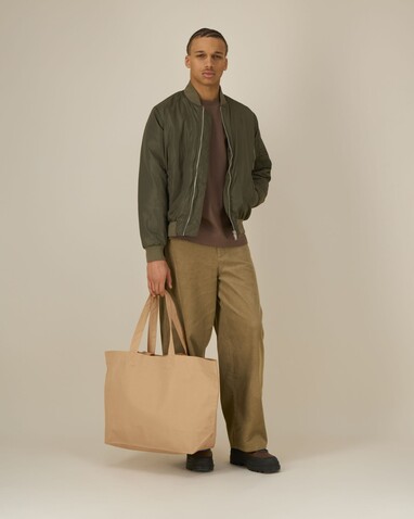 Shopping Bag 2.0 - Der schwere gewebte Shopper - Latte - OS bedrucken, Art.-Nr. STAU117C112OS