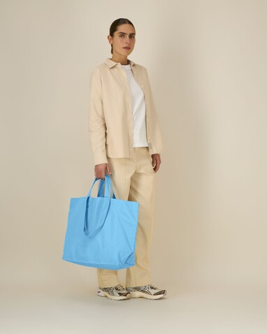 Shopping Bag 2.0 - Der schwere gewebte Shopper - Aqua Blue - OS bedrucken, Art.-Nr. STAU117C145OS