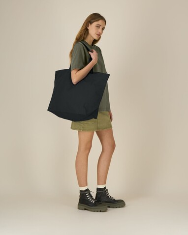 Shopping Bag 2.0 - Der schwere gewebte Shopper - Black - OS bedrucken, Art.-Nr. STAU117C002OS