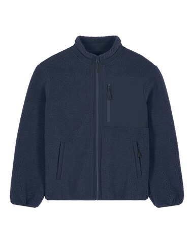 Brooker - Die Relaxed Unisex-Sherpajacke - French Navy - 3XL bedrucken, Art.-Nr. STJU248C7273X