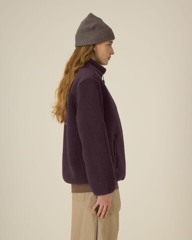 Brooker - Die Relaxed Unisex-Sherpajacke - Red Brown - XXS bedrucken, Art.-Nr. STJU248C1162S