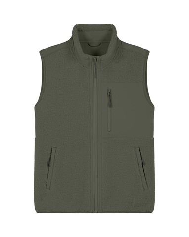 Liner - Die Unisex-Sherpaweste - Khaki - XS bedrucken, Art.-Nr. STJU249C223XS