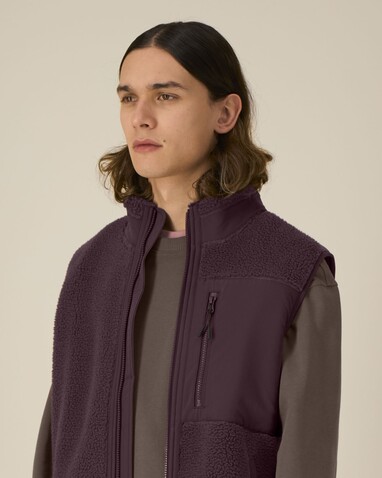 Liner - Die Unisex-Sherpaweste - Red Brown - XL bedrucken, Art.-Nr. STJU249C1161X