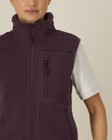 Liner - Die Unisex-Sherpaweste - Red Brown - M bedrucken, Art.-Nr. STJU249C1161M