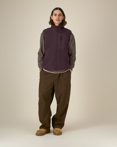 Liner - Die Unisex-Sherpaweste - Red Brown - M bedrucken, Art.-Nr. STJU249C1161M