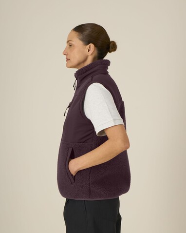 Liner - Die Unisex-Sherpaweste - Red Brown - XXS bedrucken, Art.-Nr. STJU249C1162S