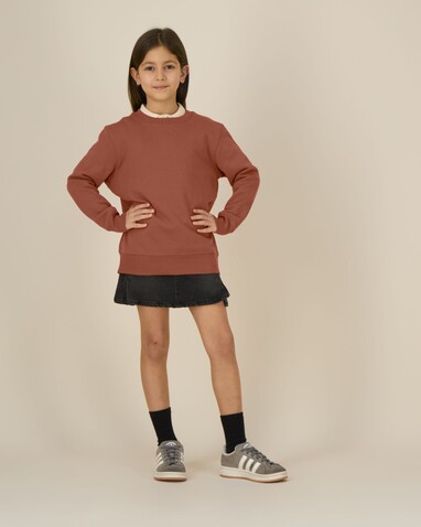 Mini Changer 2.0 - Das Iconic Kinder-Sweatshirt - Heritage Brown - 7-8/122-128cm bedrucken, Art.-Nr. STSK181C73007