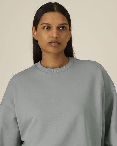 Radder 2.0 - Das Oversized Rundhals-Unisex-Sweatshirt - Misty Grey - XXS bedrucken, Art.-Nr. STSU208C1382S