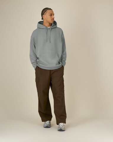 Slammer 2.0 - Der Oversized Unisex-Hoodie - Misty Grey - 3XL bedrucken, Art.-Nr. STSU209C1383X