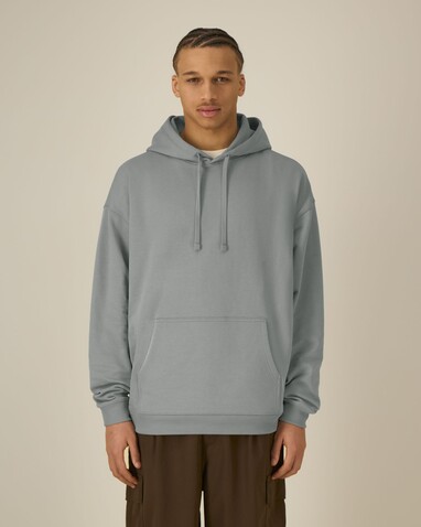 Slammer 2.0 - Der Oversized Unisex-Hoodie - Misty Grey - S bedrucken, Art.-Nr. STSU209C1381S