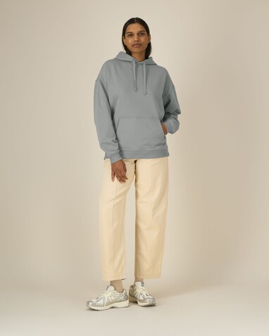 Slammer 2.0 - Der Oversized Unisex-Hoodie - Misty Grey - S bedrucken, Art.-Nr. STSU209C1381S