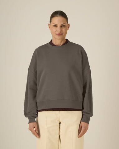 Stella Alma - Das Iconic Damen-Rundhals-Sweatshirt - Mocha - XL bedrucken, Art.-Nr. STSW212C1351X