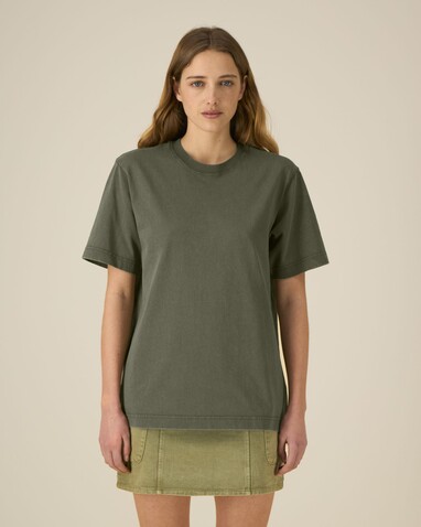 Freestyler Vintage - Das schwere Garment-Dyed Unisex-T-Shirt - G. Dyed Khaki - M bedrucken, Art.-Nr. STTU073C1091M