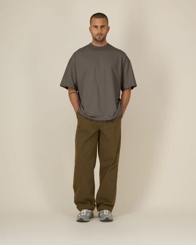 Blaster 2.0 - Das Oversized Unisex-T-Shirt mit Stehkragen - Mocha - XS bedrucken, Art.-Nr. STTU959C135XS