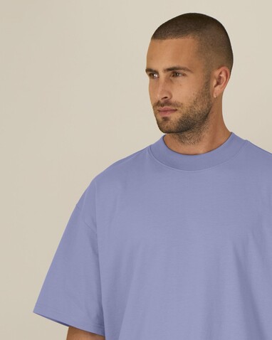 Blaster 2.0 - Das Oversized Unisex-T-Shirt mit Stehkragen - Violet - L bedrucken, Art.-Nr. STTU959C1341L Blaster 2.0 - Das Oversized Unisex-T-Shirt mit Stehkragen - Violet - L bedrucken, Art.-Nr. STTU959C1341L