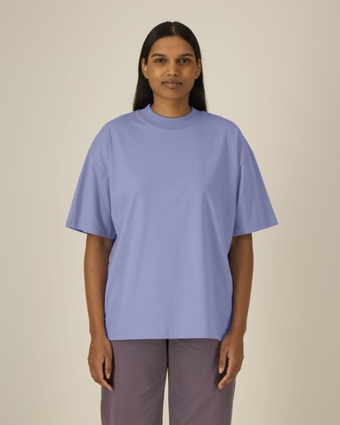 Blaster 2.0 - Das Oversized Unisex-T-Shirt mit Stehkragen - Violet - L bedrucken, Art.-Nr. STTU959C1341L Blaster 2.0 - Das Oversized Unisex-T-Shirt mit Stehkragen - Violet - L bedrucken, Art.-Nr. STTU959C1341L