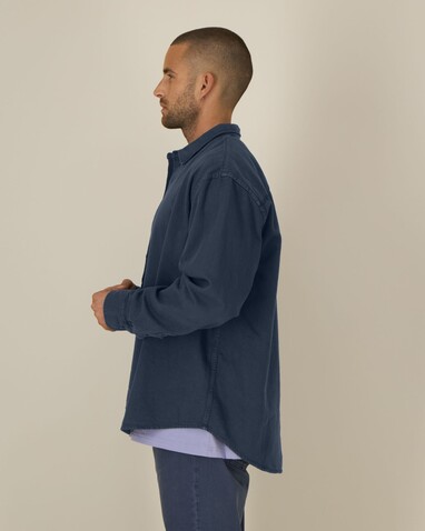 Worker Shirt - Das Relaxed Unisex-Hemd - G.Dyed Navy - XXL bedrucken, Art.-Nr. STWU975C3732X Worker Shirt - Das Relaxed Unisex-Hemd - G.Dyed Navy - XXL bedrucken, Art.-Nr. STWU975C3732X