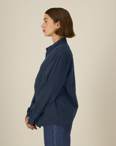 Worker Shirt - Das Relaxed Unisex-Hemd - G.Dyed Navy - L bedrucken, Art.-Nr. STWU975C3731L Worker Shirt - Das Relaxed Unisex-Hemd - G.Dyed Navy - L bedrucken, Art.-Nr. STWU975C3731L