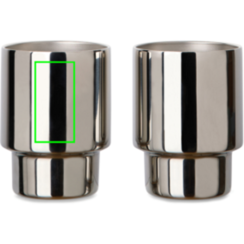 VINGA Nagano RCS recycelte Edelstahlbecher, 2er-Set reflektierend bedrucken, Art.-Nr. V4320502