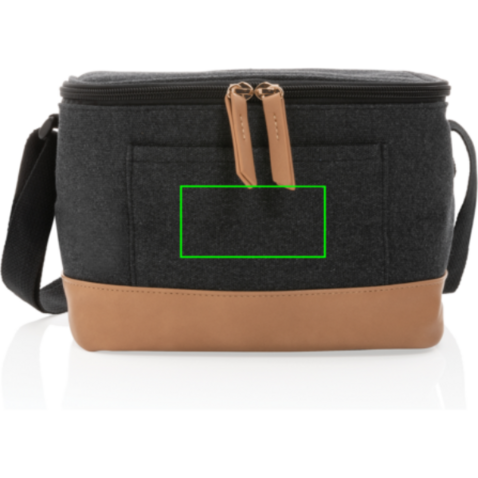 Impact AWARE™ rCanvas 6-Pack Kühltasche schwarz bedrucken, Art.-Nr. P422.421