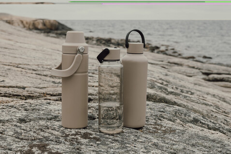 VINGA Baltimore Trek RCS recycelte SS Flasche 600ml greige bedrucken, Art.-Nr. V4300609
